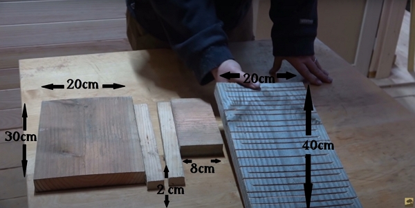 Planches de bois pour construire le nichoir