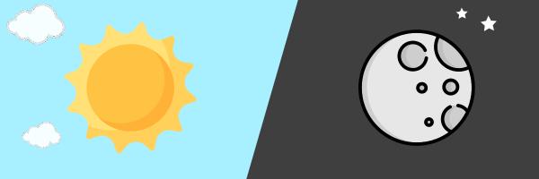 Les heures creuses la nuit et les heures pleines le jour.