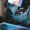 Une page 404 affichée sur un PC portable