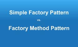 « Usine simple vs méthode d’usine » sur un fond dégradé