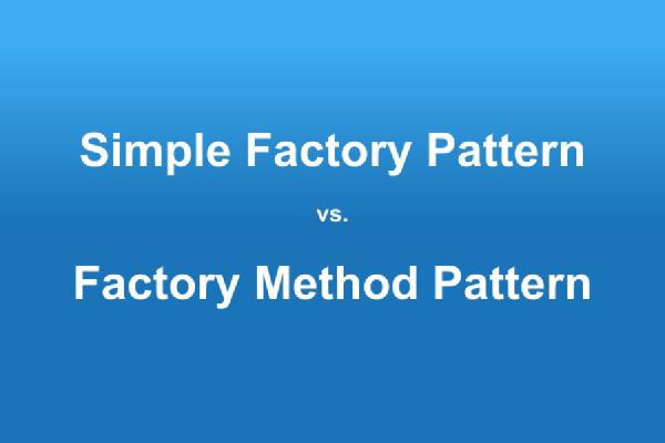 « Usine simple vs méthode d’usine » sur un fond dégradé