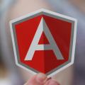 Le logo Angular dans la main de quelqu’un