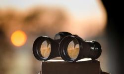 Une paire de jumelles anciennes